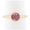 NEW 14k Rose Gold 1.29 ctw GIA Oval Orangy Pink Sapphire Bezel Solitaire Ring