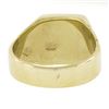 Image 3 : Men's 14k Yellow Gold Flush Set Cubic Zircon Rectangular Ribbed Line Signet Ring
