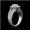 Image 3 : 0.46 ctw SI3 CLARITY F COLOR CENTER Diamond Platinum Ring (1.53 ctw Diamonds) EG