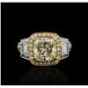 6.06 ctw Diamond Ring - 18KT White and Yellow Gold