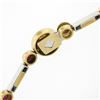 Image 9 : Antonini 18K TT Gold Round Bezel Citrine Diamond Ruby 16.5" Fancy Link Necklace