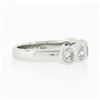 Image 5 : NEW Custom Made Platinum 1.19 ctw Bezel Diamond 5 Stone Classic Wedding Band Rin