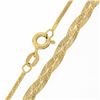 Image 5 : Italian 14k Yellow Gold 16 Fancy Textured Braided Flat Link Chain Necklace