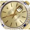 Rolex Mens Two Tone Champagne Index Dial Diamond And Sapphire Datejust With Role