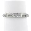 Image 8 : Antique Palladium 0.2 ctw Baguette & Single Cut Diamond Stackable Band Ring