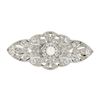 Antique Edwardian 18k & Platinum Pearl 3.6 ctw Old Cut Diamond Milgrain Pin Broo