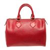 Louis Vuitton Red Epi Leather Speedy 25 Satchel Bag