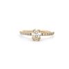 0.72 ctw Diamond Halo Wedding Ring - 14KT Yellow Gold