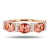 Image 1 : 34.82 ctw Morganite and 2.48 ctw Diamond 14K Rose and White Gold Bangle