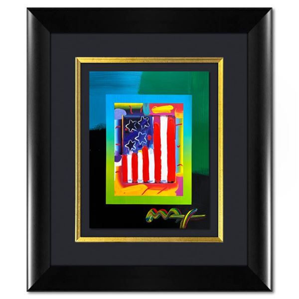 Flag with Heart by Peter Max