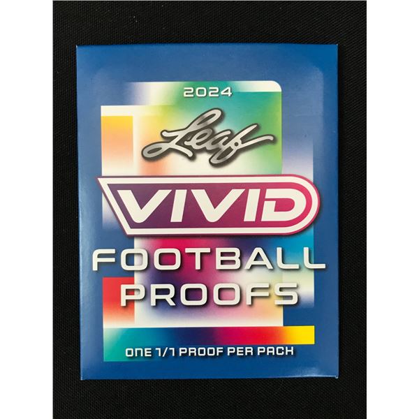 2024 LEAF VIVID FOOTBALL PROOFS SEALED PACK - CONTAINS 1/1