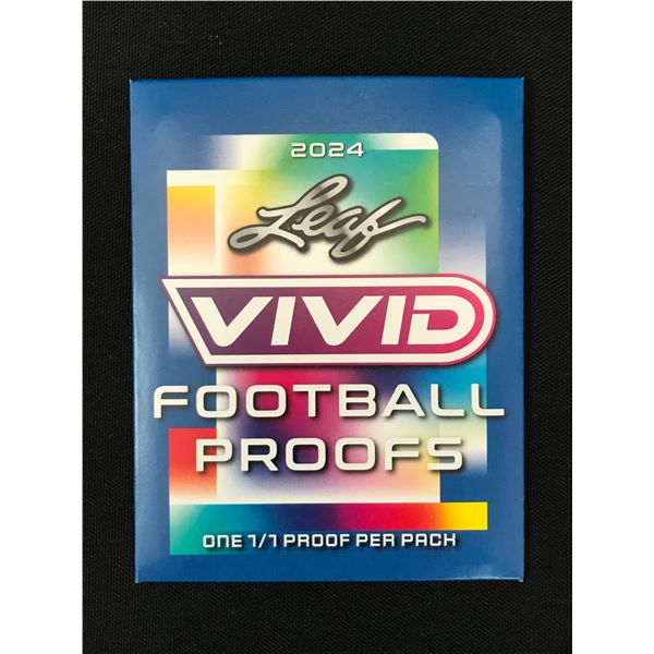 2024 LEAF VIVID FOOTBALL PROOFS SEALED PACK - CONTAINS 1/1