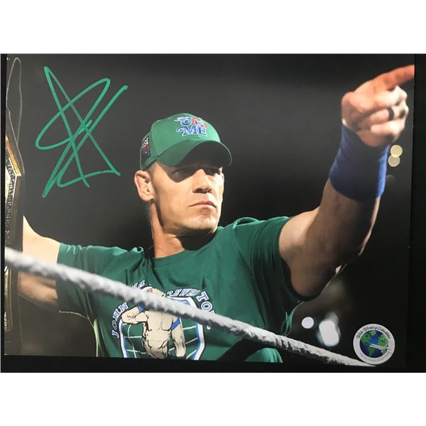 JOHN CENA SIGNED 8X10 PHOTO WWOC COA