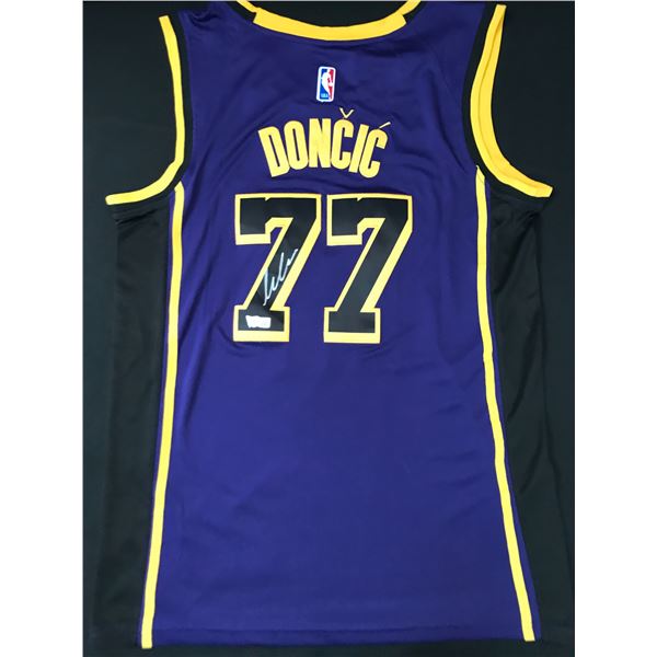 LUKA DONCIC SIGNED LOS ANGELES LAKERS BASKETBALL JERSEY - ACE COA