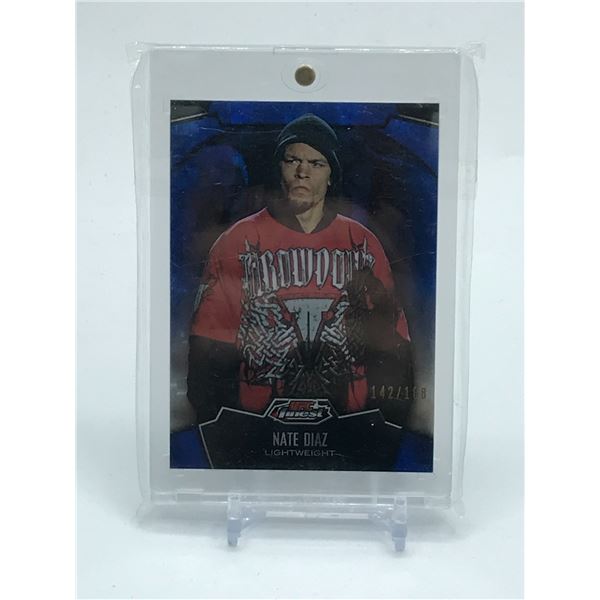 2012 TOPPS NATE DIAZ UFC REFRACTOR TRADING CARD 142/188