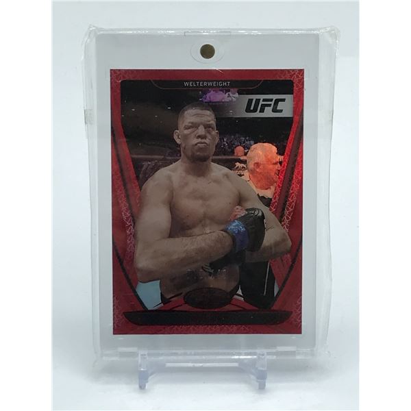 2010 PANINI PRZM NATE DIAZ UFC RED REFRACTOR TRADING CARD