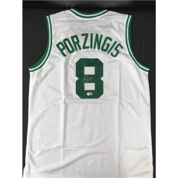 KRISTAPS PORZINGIS SIGNED BOSTON CELTICS JERSEY - BECKETT COA