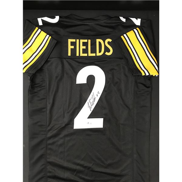 JUSTIN FIELDS SIGNED PITTSBURGH STEELERS JERSEY - BECKETT COA