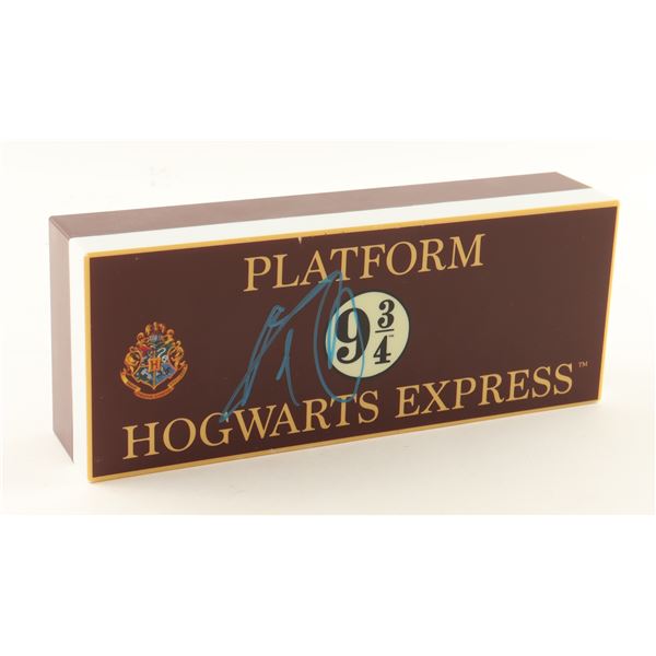 DANIEL RADCLIFFE SIGNED HOGWARTS EXPRESS PLATFORM SIGN - JSA COA