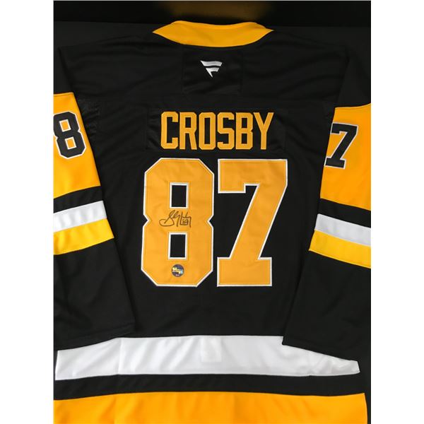 SIDNEY CROSBY SIGNED PITTSBURGH PENGUINS HOCKEY JERSEY - CENTER ICE COA