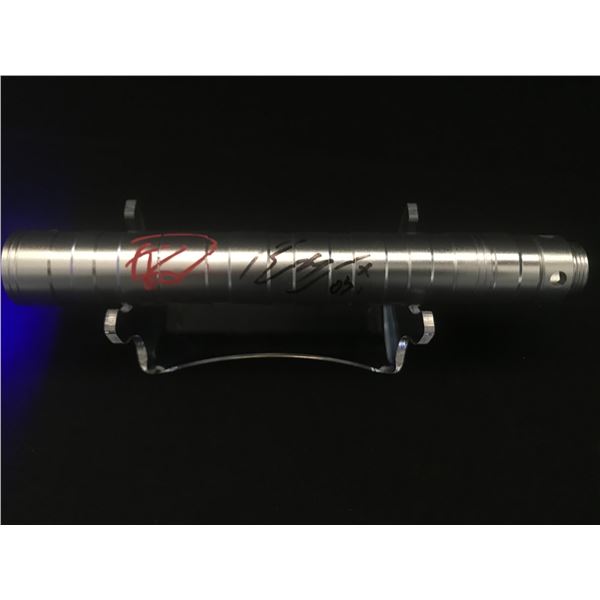 RAY PARK AND EWEN MCGREGOR DUAL SIGNED LIGHTSABER HILT - WWOC COA