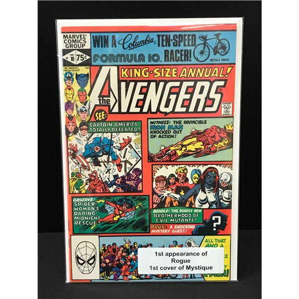 THE AVENGERS KING SIZED ANNUAL #10 1ST APPEARANCE OF ROGUE - MARVEL COMICS