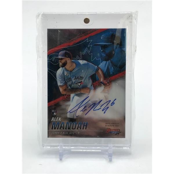 2021 BOWMAN'S BEST BASEBALL ALEK MANOAH SIGNED TRADING CARD