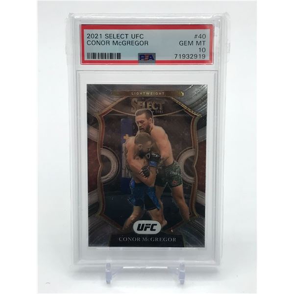 2021 SELECT UFC CONOR MCGREGOR TRADING CARD - GRADED PSA 10