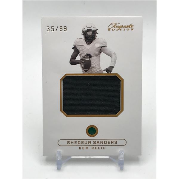 SHEDEUR SANDERS KEEPSAKE RELIC GEM PATCH CARD 35/99