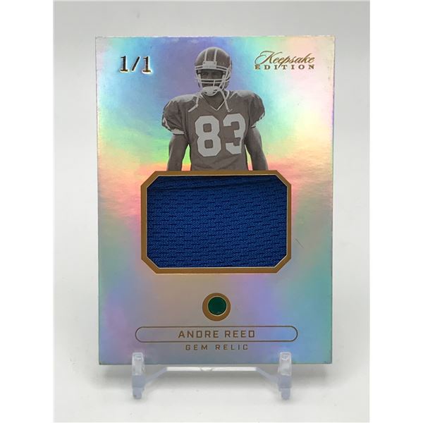 ANDRE REED GEM RELIC PATCH CARD KEEPSAKE EDITION 1/1