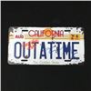 Image 1 : CHRISTOPHER LLOYD AND MICHAEL J FOX DUAL SIGNED OUTATIME LICENSE PLATE - WWOC COA