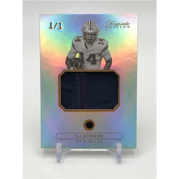 CJ STROUD GEM RELIC PATCH CARD KEEPSAKE EDITION 1/1