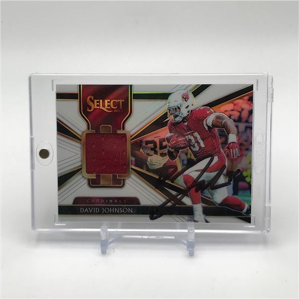 DAVID JOHNSON SIGNED PANINI PATCH CARD 27/99