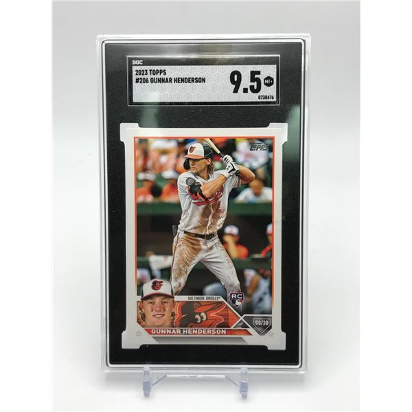 2023 TOPPS GUNNAR HENDERSON TRADING CARD - SGC GRADE 9.5