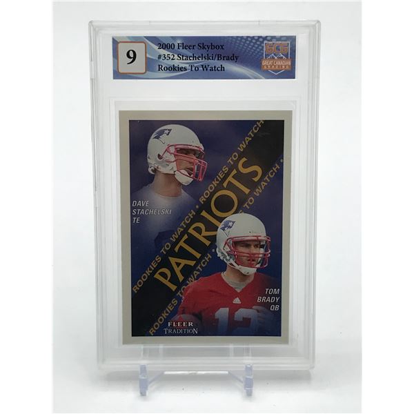 2000 FLEER SKYBOX STACHELSKI / BRADY ROOKIES TO WATCH - GCG GRADE 9