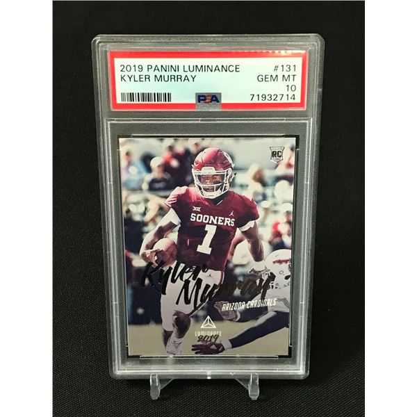 2019 PANINI LUMINANCE KYLER MURRAY TRADING CARD - PSA GRADE 10