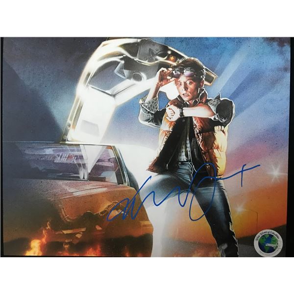 MICHAEL J FOX SIGNED BACK TO THE FUTURE 8X10 - WWOC COA