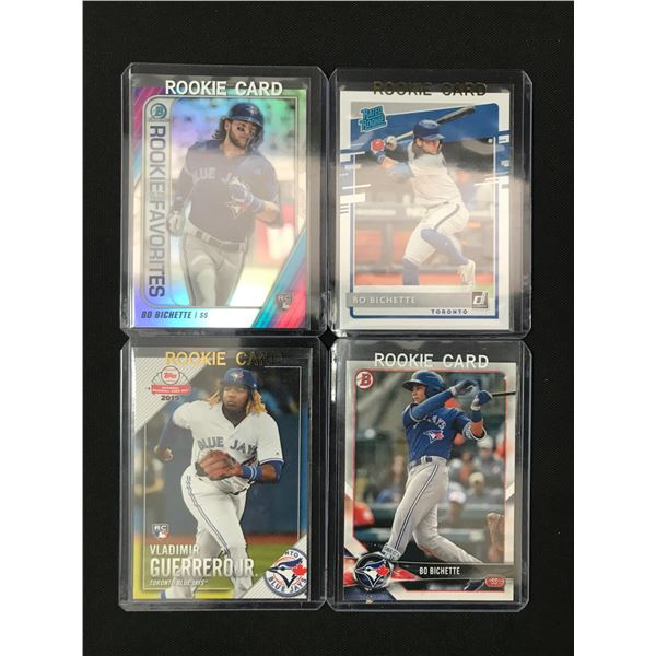 LOT OF 4 BASEBALL ROOKIE CARDS