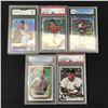 Image 1 : LOT OF 5 BASEBALL CARDS