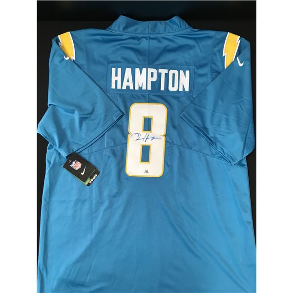 OMARION HAMPTON SIGNED LOS ANGELES CHARGERS FOOTBALL JERSEY - ACE COA