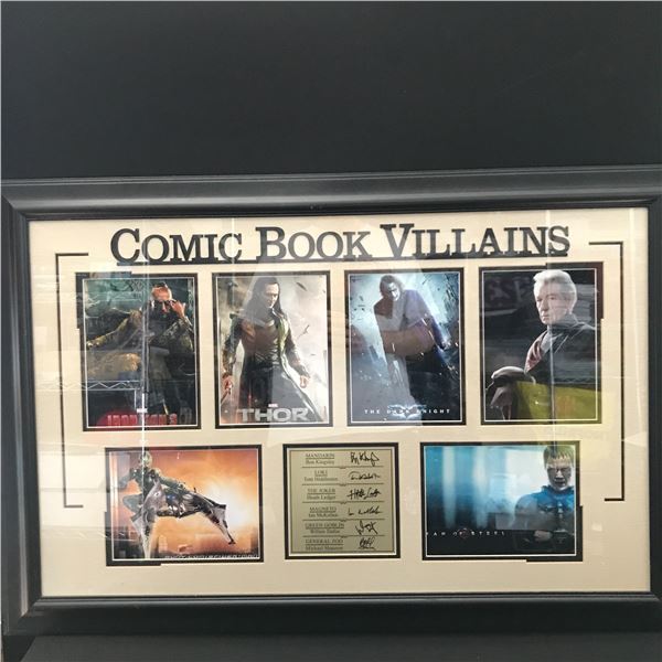 COMIC BOOK VILLAINS FRAMED PRESENTATION PIECE