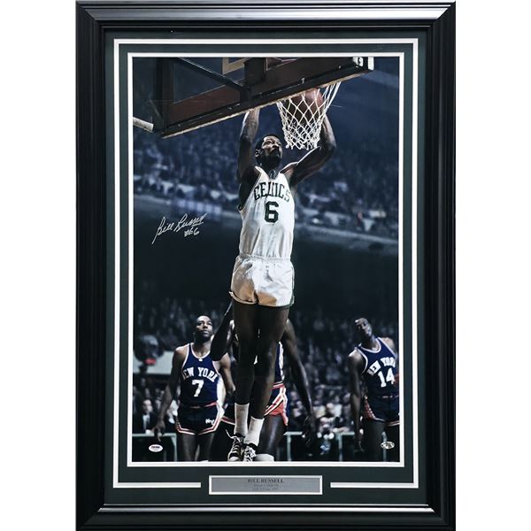 Bill Russell Autographed Framed 20x30 Photo Boston Celtics PSA/DNA