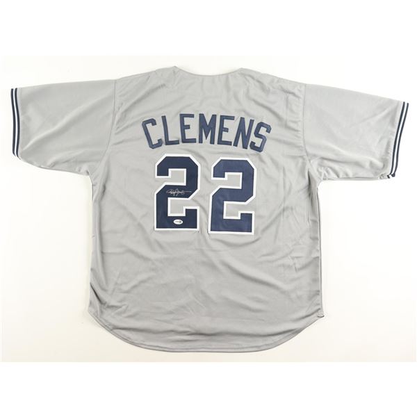 ROGER CLEMENS SIGNED NEW YORK YANKEES BASEBALL JERSEY - JSA COA