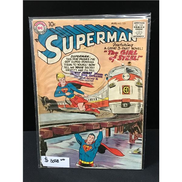 BIG KEY SUPERMAN NO. 123 - DC COMICS (1ST CAMEO TEST OF SUPER GIRL)