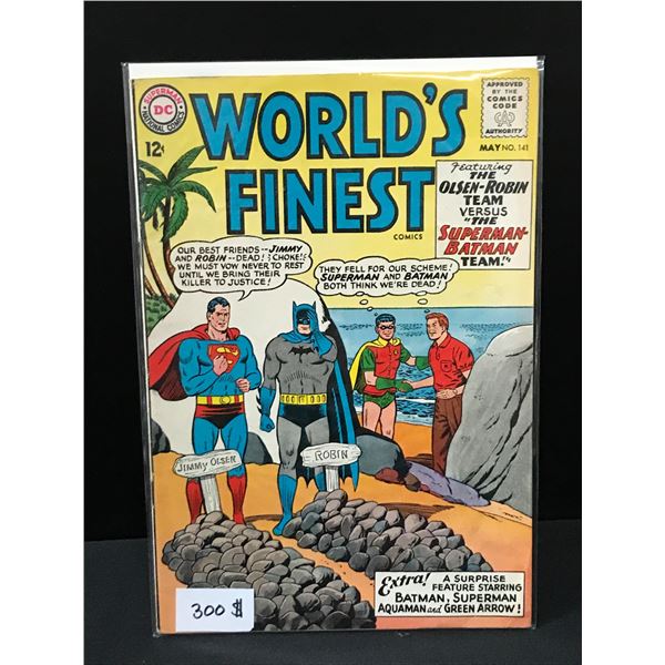 KEY ISSUE WORLD'S FINEST 141 - DC COMICS (1ST YELLOW EMBLEM BATMAN)