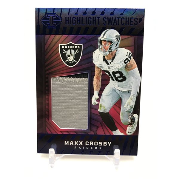 2024 PANINI ILLUSIONS MAX CROSBY GAME USED PATCH 83/99