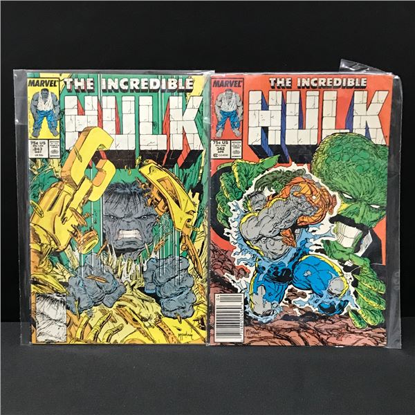 LOT OF 2 THE INCREDIBLE HULK COMICS (MARVEL COMICS)