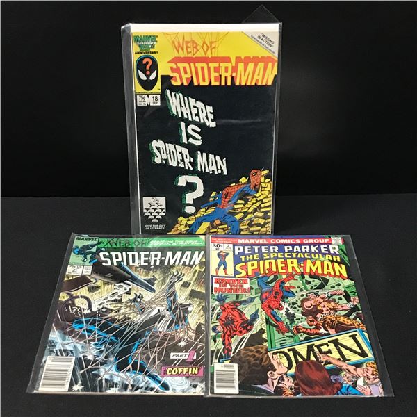 LOT OF 3 SPIDERMAN COMICS (MARVEL COMICS)