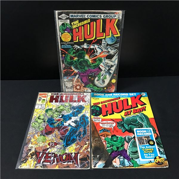 LOT OF 3 THE INCREDIBLE HULK COMICS (MARVEL COMICS)