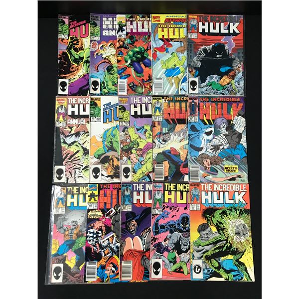 LOT OF 15 THE INCREDIBLE HULK COMICS (MARVEL COMICS)